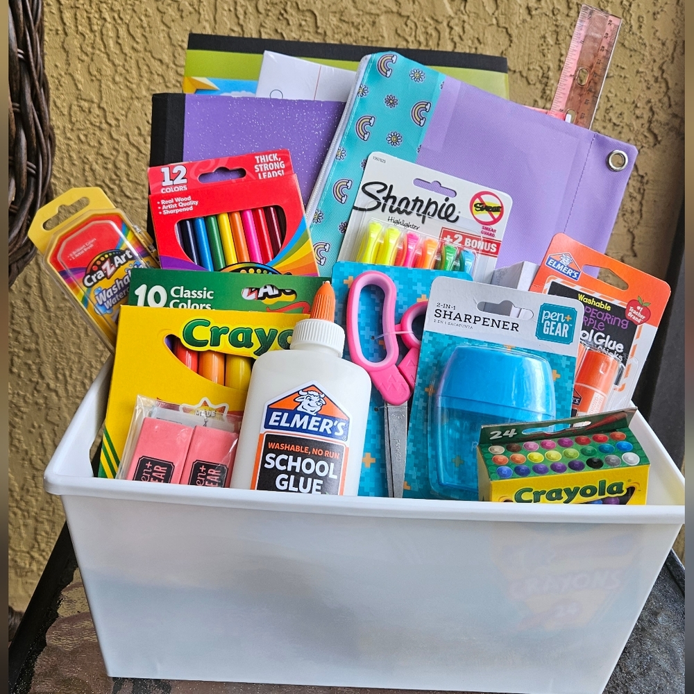 Back to School Supply Kit Purple Theme